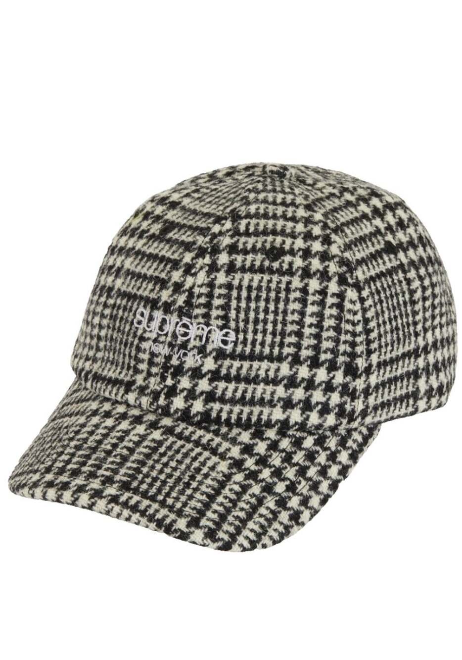 SUPREME x HARRIS TWEED Classic Logo 6 Panel Houndstooth Hat Wool One Size